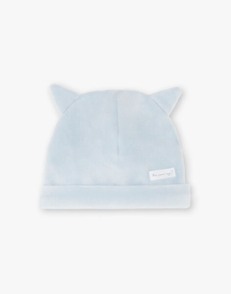 Dors Bien En Velours Bleu Ciel Et Bonnet Bebe Garcon Collection 0 12 Mois Naissance Sergentmajor