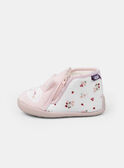Chausson rose avec tête de renard et blanc imprimé fleuri Bébé Fille NEBECKY / 25F10BF31CHP301