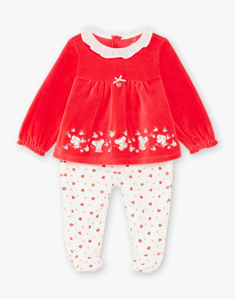 Pyjama Velours Rouge Et Ecru Pyjama Et Grenouillere Bebe Sergentmajor