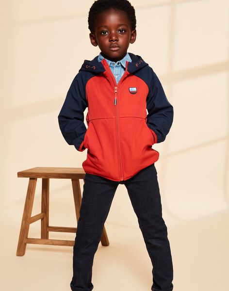 Blouson rouge à capuche FRAPOLAGE / 23E3PG52BLO713