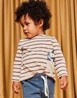 T-shirt à rayures beige DASAM / 22H1BGY3TMLA001
