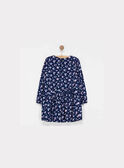 Robe bleu marine imprimée NAELETTE / 18E2PF71ROB070