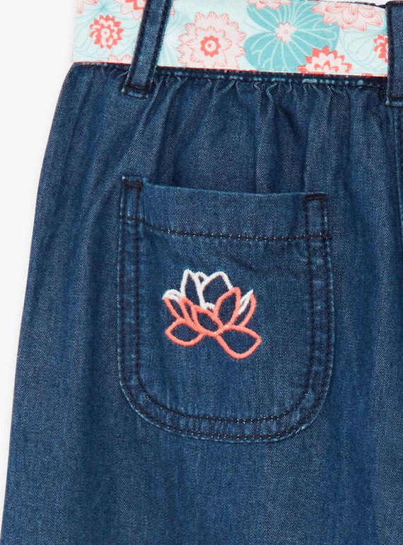 Pantalon large denim avec ceinture ZEPALAZETTE / 21E2PFI1PANK005