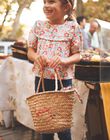 Sac panier en paille brodé Fraise FEPANIETTE / 23E4PFB1BES009