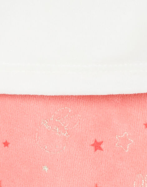 Pyjama En Velours Ecru Bebe Fille