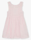 Robe rose à broderies fleuries FREROSETTE / 23E2PFI2ROBD320