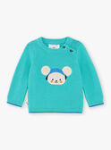 Pull bleu turquoise ZAKEVIN / 21E1BGJ1PULG621