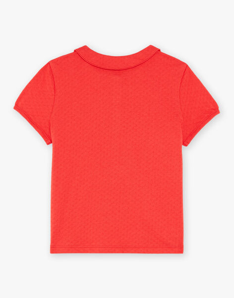 T-shirt rouge à col Claudine FEPOLETTE / 23E2PFB1TMC050
