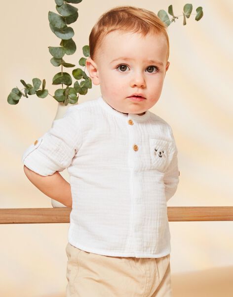 Chemise écru en gaze de coton FAGEORGE / 23E1BGD1CHM001