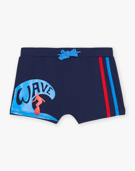 Boxer de bain bleu marine à motif surfeur FRYMUAGE / 23E4PGL1MAI070