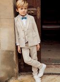Pantalon beige en lin FRELINAGE / 23E3PGI1PANA013