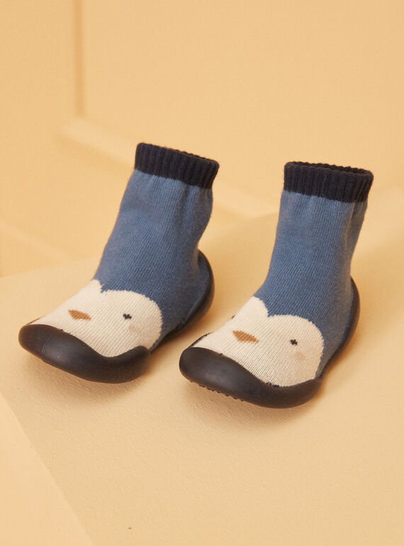chaussette de couleur bleu et écru  LAIGNACE / 24F10BG32D08632