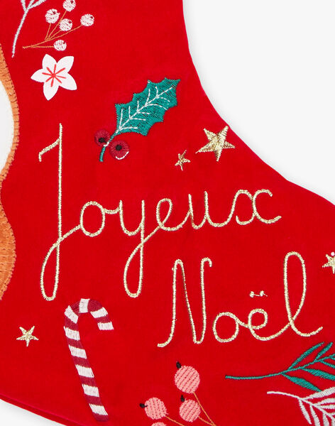 Botte de Noël en velours rouge biche DOUMETTE / 22H4PF71ACD050