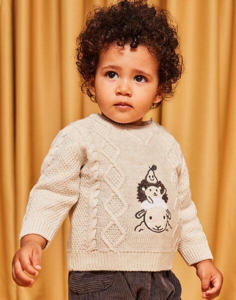 Pull en tricot fantaisie chiné DALUGO / 22H1BGR1PULA011