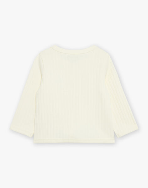 Gilet vanille à manches longues FOLANT / 23E0CMT1CAR114