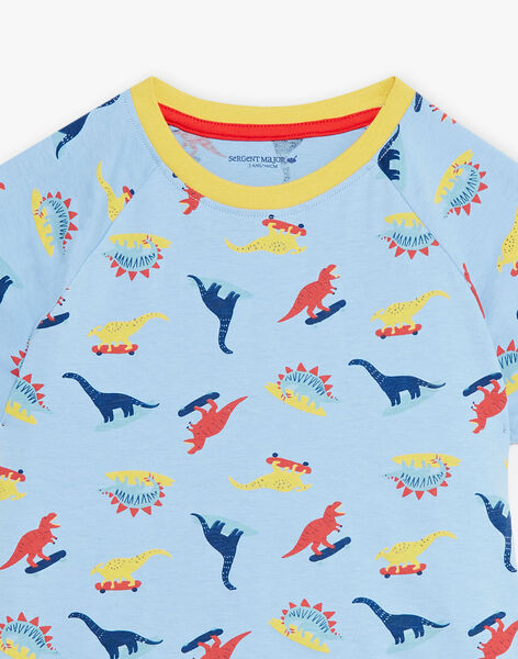 Ensemble pyjama T-shirt et short imprimé dinosaure enfant garçon CADINAGE / 22E5PG52PYJC208