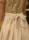 Robe à sequins dorés LEINETTE / 24H2PFT2ROB005