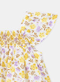 Robe à smocks imprimée à fleurs KALIVE / 24E1BFD2ROB001