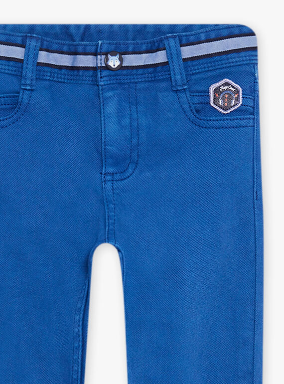 Pantalon slim en twill bleu DABRAGE / 22H3PG51PANC207