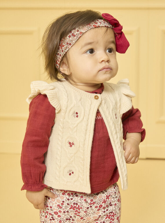 Gilet sans manches brodé LAPAULINE / 24H1BFR1CSM001