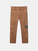 Pantalon cargo terracotta KROPANTAGE / 24E3PGE1PAN408