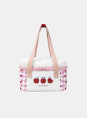 Sac à lunchbox rose et blanc imprimé pommes avec fermeture zippé Bébé Fille NAGARANCE / 25H4BFP1BES001