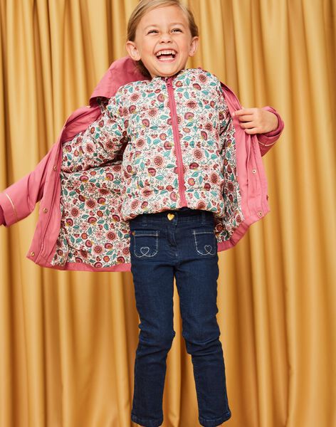 Parka à capuche 3 en 1 vieux rose DRADOETTE / 22H2PFG2PARD325