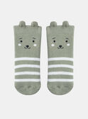 Chaussettes vert argile à rayures KAALAN / 24E4BG35SOQG600
