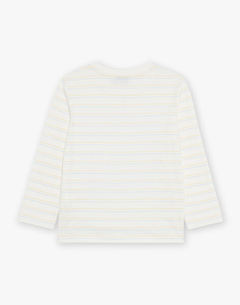T-shirt écru à rayures et savane FAVANAGE / 23E3PG81TML001