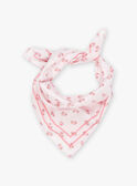 Foulard rose pâle en voile de coton à fleurs FRAFOLETTE / 23E4PF51ECHD319