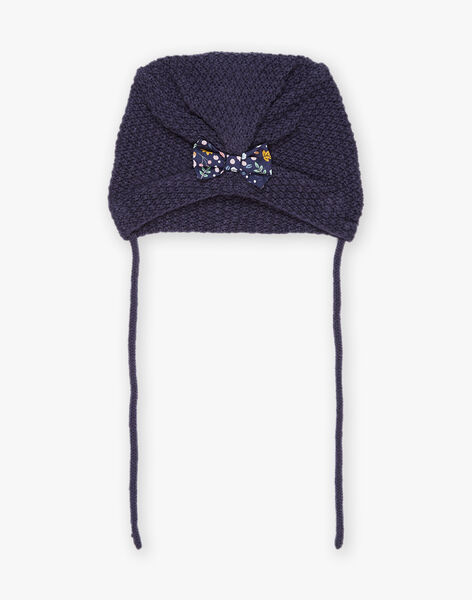 Bonnet avec nud à imprimé fleuri marine DININI / 22H4BFG1BON070