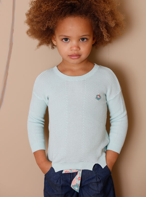 Pull vert maille perlée ZEPULETTE / 21E2PFI1PUL629