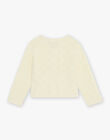 Gilet vanille en tricot à manches longues FAPRUNE / 23E1BFO2CAR114