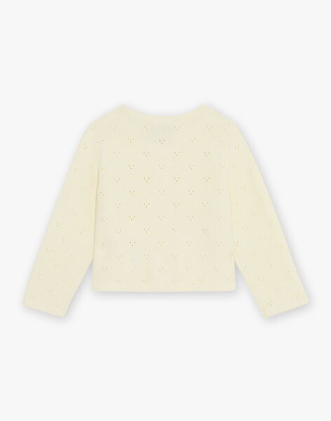 Gilet vanille en tricot à manches longues FAPRUNE / 23E1BFO2CAR114