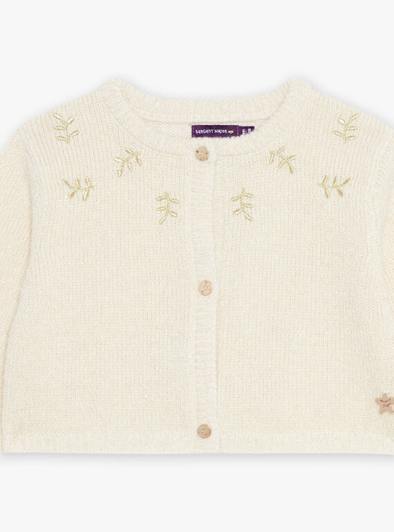 Cardigan court à imprimé feuille DAEMETTE / 22H2PF61CAR005