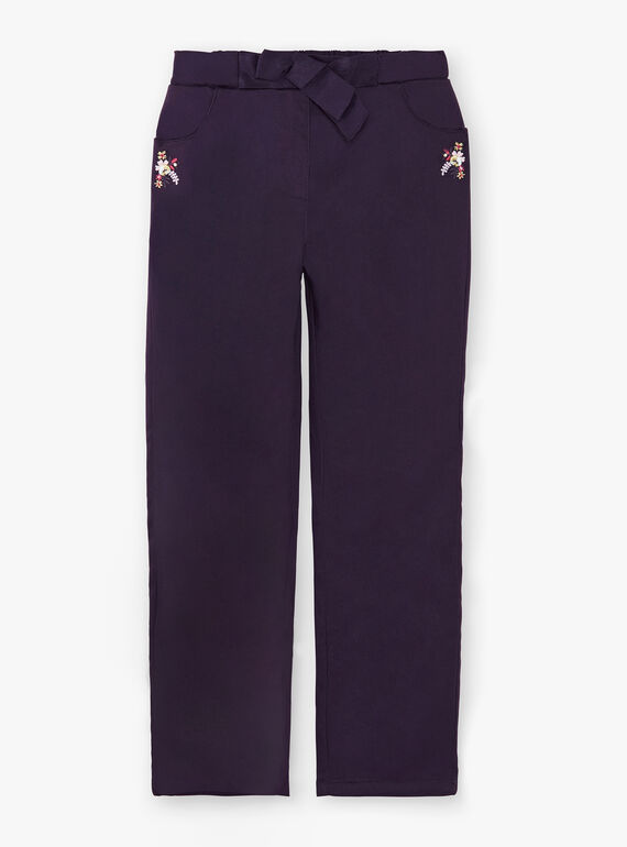 Pantalon violet avec broderie  VLIJOETTE / 20H2PFS1PAN718