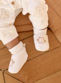 Chaussons de naissance écrus Girafe FORENT / 23E0AM61CHP000
