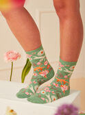 Chaussettes jacquard animation chats et fleurs KOSSEF / 24E4FFP1SOQG606