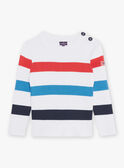 Pull écru à rayures tricolores FOMATELAGE / 23E3PGC1PUL000