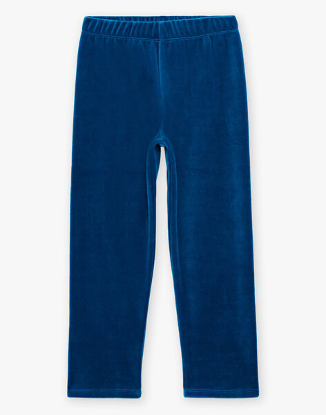 Ensemble pyjama bleu foncé en velours à rayures avec tigre FLORAYAGE / 23E5PG21PYJ202