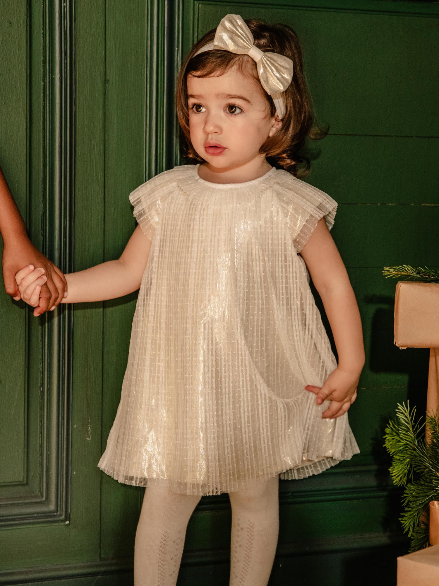Tenue Noel Blanc et Or
