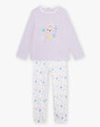 Ensemble pyjama lavande motif sirène et poissons enfant fille CHOUKETTE / 22E5PF43PYJ326