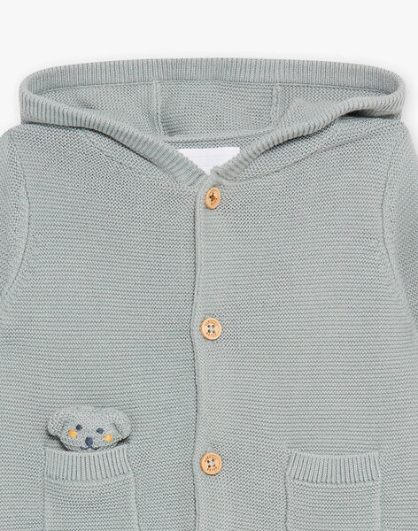 Gilet epais en mailles vert d'eau DADEAN / 22H1BGD2GIL631