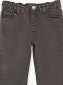 Pantalon gris foncé 5 poches enfant garçon ZAZITAGE2 / 21E3PGK1PAN942