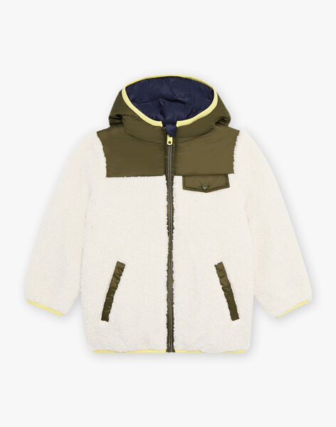 Veste réversible à capuche kaki DIVESTAGE / 22H3PGV3GIP604