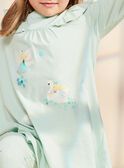 Pyjama en coton vert pâle avec danceuses et cygnes FLONETTE / 23E5PF21CHN614