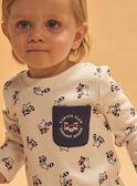 T-shirt blanc imprimé raton laveur à manches longues Bébé Garçon NAIVAN / 25H1BGP1TMLA015