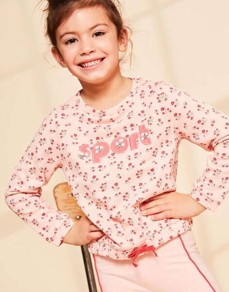 Sweat Sport rose à fleurs FRISWETTE / 23E2PFJ1SWED300
