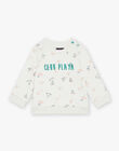 Sweat écru à imprimé animaux fantaisies FAVAHAR / 23E1BGQ1SWE001
