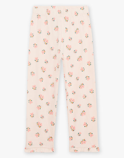 Ensemble pyjama rose pâle à coeur et fleur FLOMOETTE / 23E5PF24PYJD300